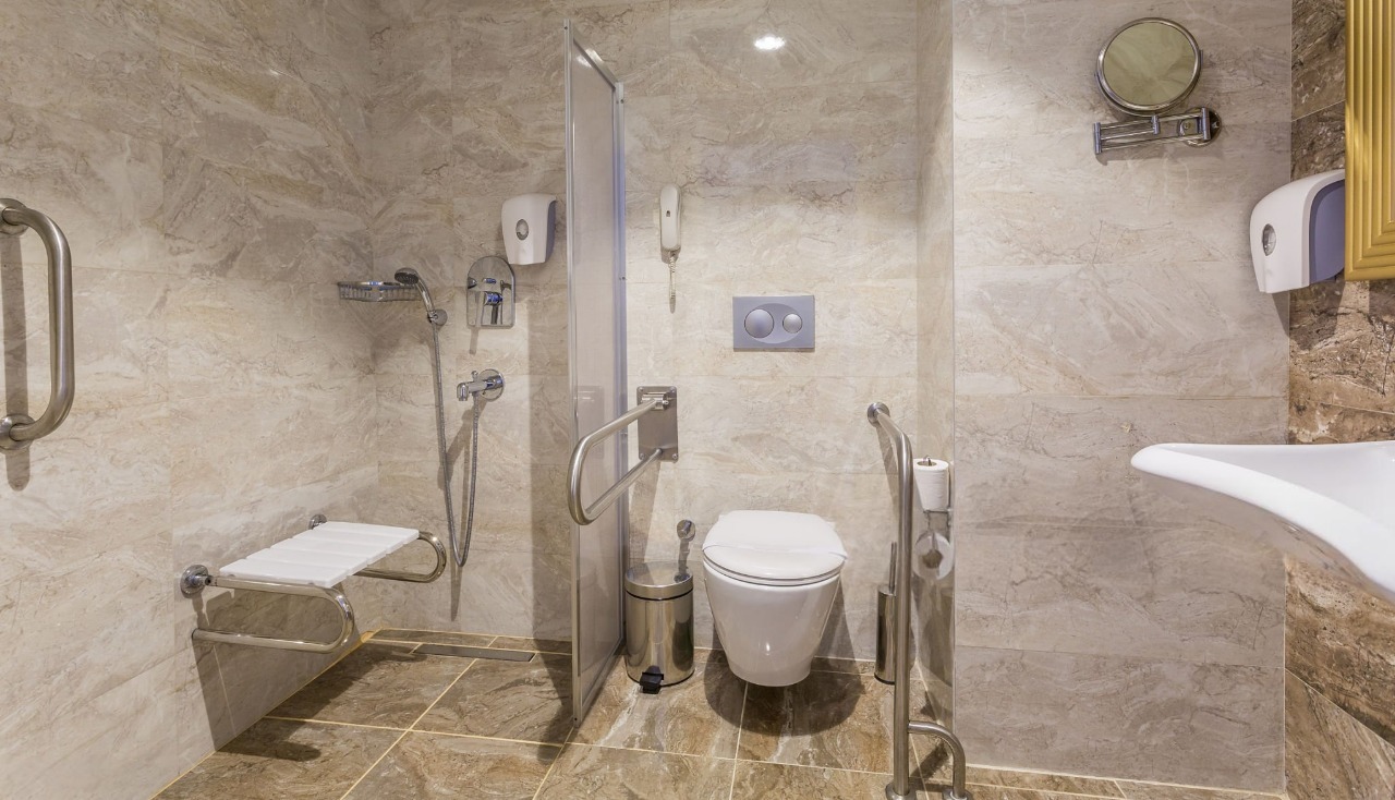 Accessible bathroom designed for aging in place